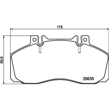 8DB 355 005-311 Bremsbelagsatz, Scheibenbremse