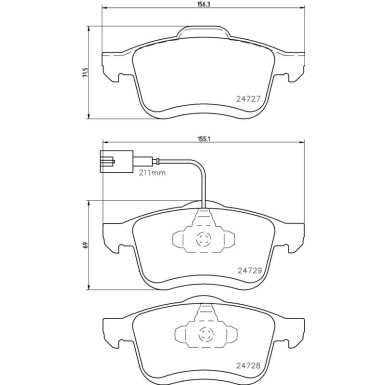 Brembo Bremsbelagsatz, Scheibenbremse PRIME LINE P 23 130