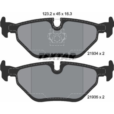 Textar Bremsbelagsatz, Scheibenbremse Q+ 2193404
