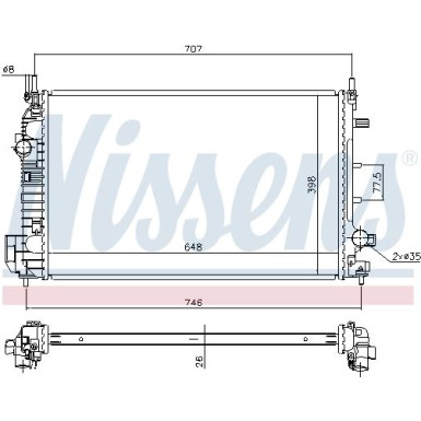 Nissens | Kühler, Motorkühlung | 640302