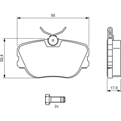 BOSCH Bremsbelagsatz, Scheibenbremse 0 986 494 058
