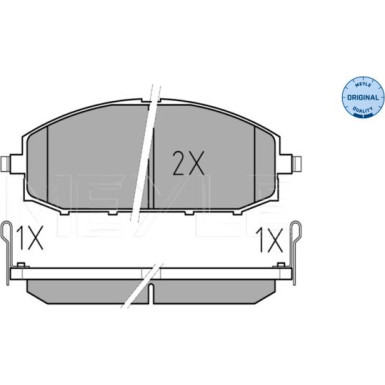 Meyle Bremsbelagsatz, Scheibenbremse MEYLE-ORIGINAL: True to OE 025 236 1118/W