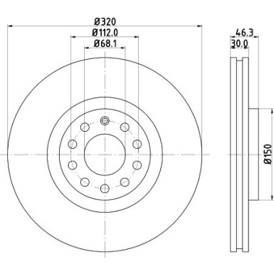 Hella | Bremsscheibe | 8DD 355 127-591