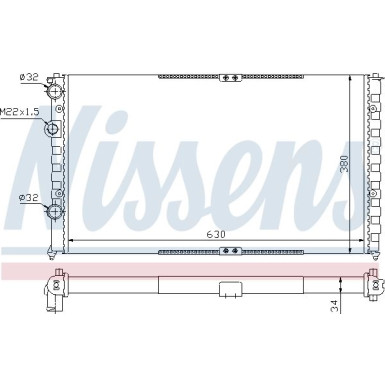 Nissens | Kühler, Motorkühlung | 65290