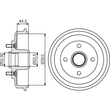 0 986 477 266 Bremstrommel