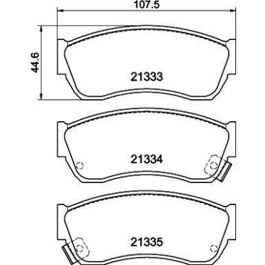 Hella | Bremsbelagsatz, Scheibenbremse | 8DB 355 005-711