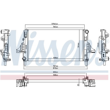 Nissens | Kühler, Motorkühlung | 66698 Nissens | Kühler, Motorkühlung | 66698