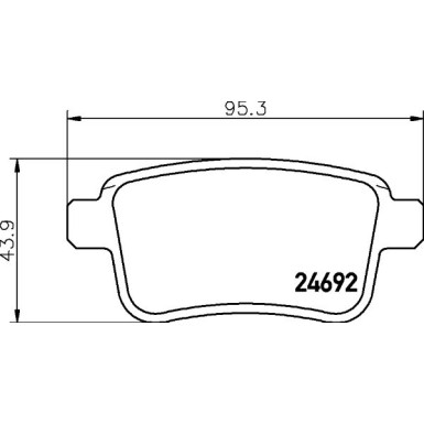 Hella | Bremsbelagsatz, Scheibenbremse | 8DB 355 020-641