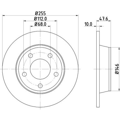 Hella | Bremsscheibe | 8DD 355 109-091