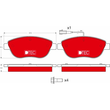GDB1483DTE Bremsbelagsatz, Scheibenbremse DTEC COTEC