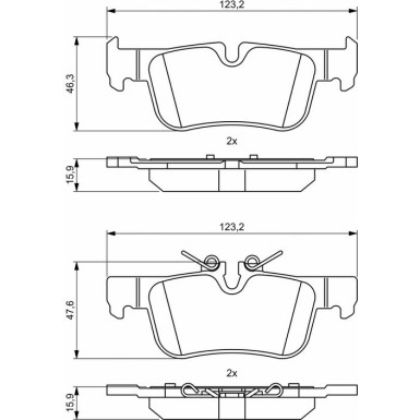 0 986 494 812 Bremsbelagsatz, Scheibenbremse