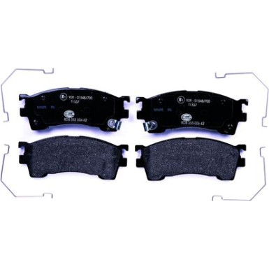 Hella | Bremsbelagsatz, Scheibenbremse | 8DB 355 006-621