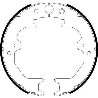 Hella | Bremsbackensatz, Feststellbremse | 8DA 355 050-721