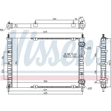 Nissens | Kühler, Motorkühlung | 61879A