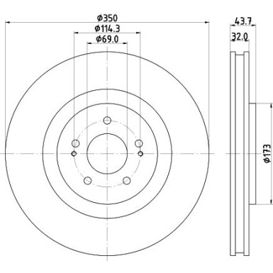 Hella | Bremsscheibe | 8DD 355 122-321