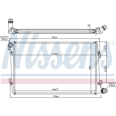 Nissens | Kühler, Motorkühlung | 65292