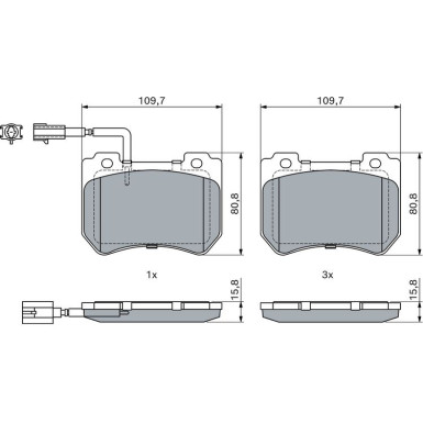 0 986 494 402 Bremsbelagsatz, Scheibenbremse