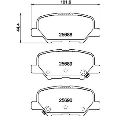 Hella | Bremsbelagsatz, Scheibenbremse | 8DB 355 020-291