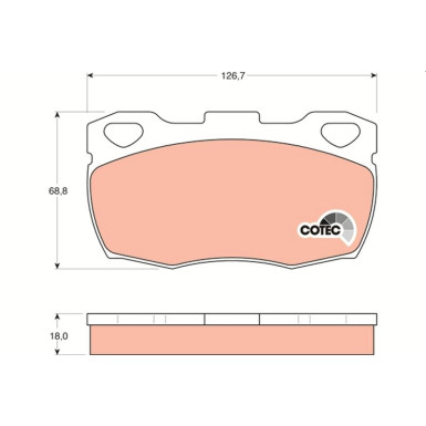 TRW Bremsbelagsatz, Scheibenbremse COTEC GDB395