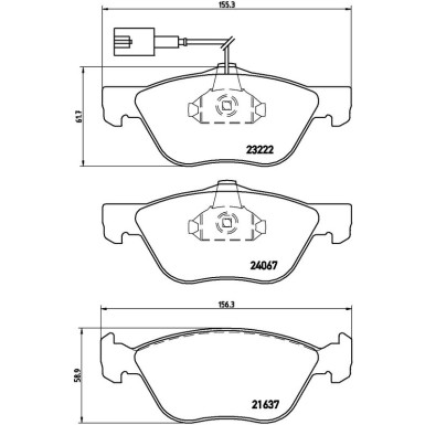 Brembo Bremsbelagsatz, Scheibenbremse PRIME LINE P 23 112