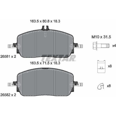 2658101 Bremsbelagsatz, Scheibenbremse Q+