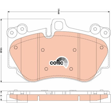 GDB1764 Bremsbelagsatz, Scheibenbremse COTEC