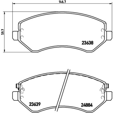 Brembo Bremsbelagsatz, Scheibenbremse PRIME LINE P 37 007