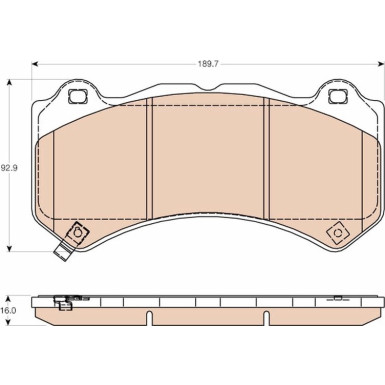 GDB4450 Bremsbelagsatz, Scheibenbremse