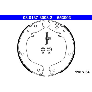 03.0137-3003.2 Bremsbackensatz, Feststellbremse