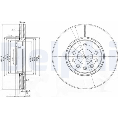 Delphi | Bremsscheibe | BG3772C