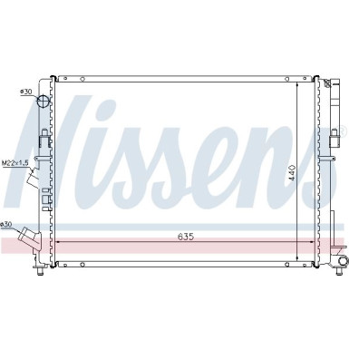 Nissens | Kühler, Motorkühlung | 63838