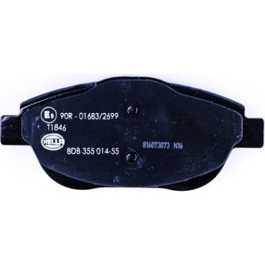 Hella | Bremsbelagsatz, Scheibenbremse | 8DB 355 014-551