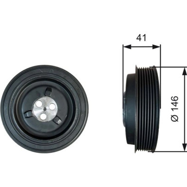 Gates Riemenscheibe, Kurbelwelle DriveAlign™ TVD1134