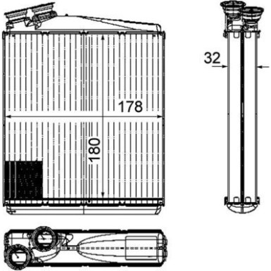 Mahle | Wärmetauscher, Innenraumheizung | AH 192 000P