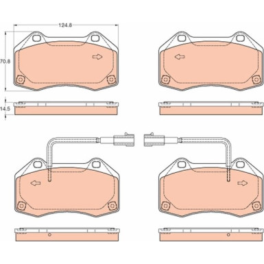 GDB2049 Bremsbelagsatz, Scheibenbremse