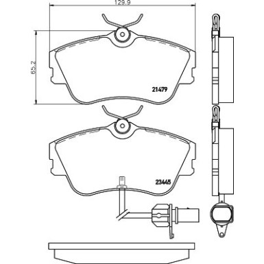 Hella | Bremsbelagsatz, Scheibenbremse | 8DB 355 018-621