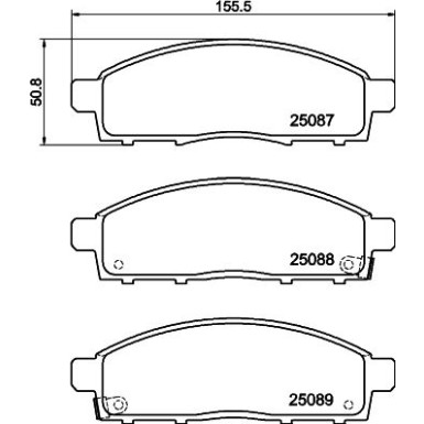 Hella Pagid | Bremsbelagsatz, Scheibenbremse | 8DB 355 015-321