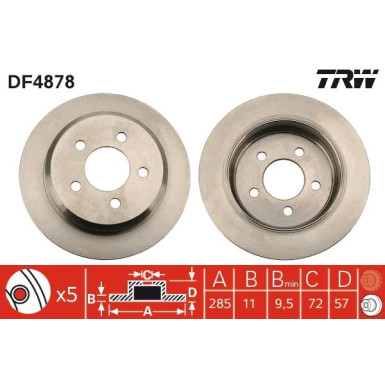 TRW | Bremsscheibe | DF4878