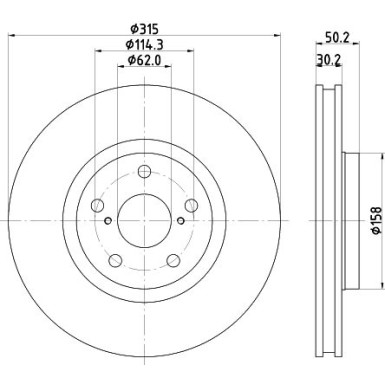 Hella | Bremsscheibe | 8DD 355 122-241