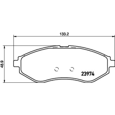 Hella | Bremsbelagsatz, Scheibenbremse | 8DB 355 011-251