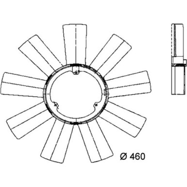 CFW 18 000P Lüfterrad, Motorkühlung BEHR *** PREMIUM LINE ***