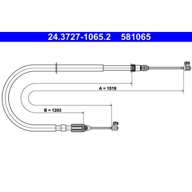 24.3727-1065.2 Seilzug, Feststellbremse 24.3727-1065.2 Seilzug, Feststellbremse