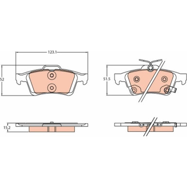 GDB2178 Bremsbelagsatz, Scheibenbremse