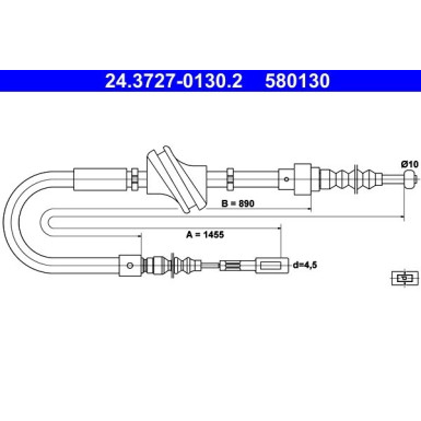24.3727-0130.2 Seilzug, Feststellbremse