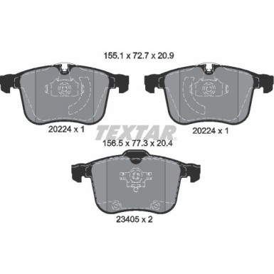 Textar Bremsbelagsatz, Scheibenbremse Q+ 2022401