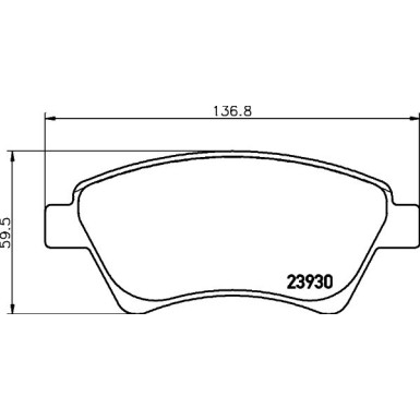 Hella | Bremsbelagsatz, Scheibenbremse | 8DB 355 010-541