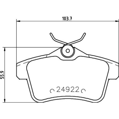 Hella | Bremsbelagsatz, Scheibenbremse | 8DB 355 014-531