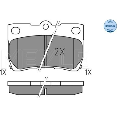 025 243 2317 Bremsbelagsatz, Scheibenbremse MEYLE-ORIGINAL: True to OE.