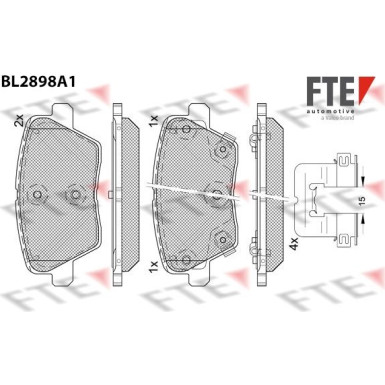 FTE | Bremsbelagsatz, Scheibenbremse | 9011139