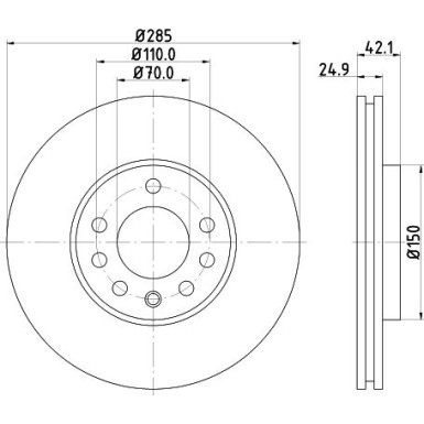 Hella | Bremsscheibe | 8DD 355 109-241